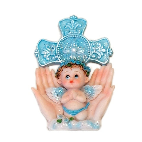 CLEARANCE - 3.5" Praying Angel In Palm of Hand Magnet Favor (12 Pcs)