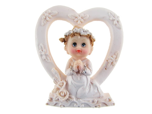 CLEARANCE - 3" Praying Angel inside Heart Arch Magnet (12 Pcs)