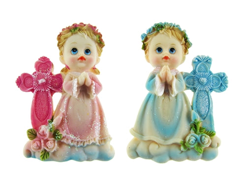 Load image into Gallery viewer, CLEARANCE - 3&quot; Praying Angel w/ Cross Magnet (12 Pcs)
