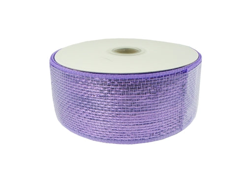 Load image into Gallery viewer, Clearance - 2.5&quot; METALLIC Floral Mesh Ribbon (25 Yards)
