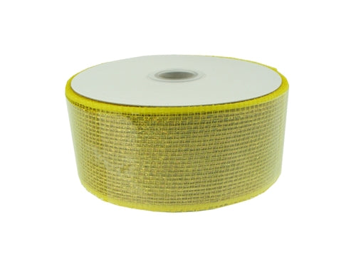 Load image into Gallery viewer, Clearance - 2.5&quot; METALLIC Floral Mesh Ribbon (25 Yards)
