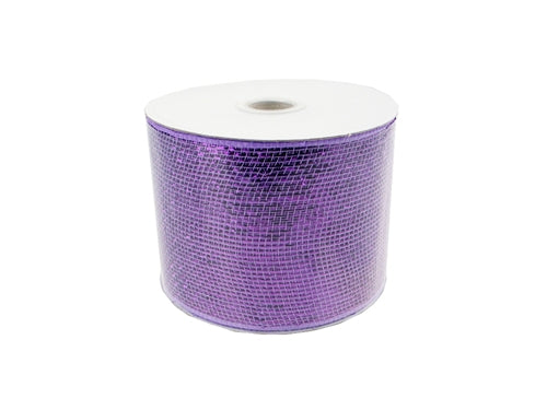 Load image into Gallery viewer, Clearance - 4&quot; METALLIC Floral Mesh Ribbon (25 Yards)
