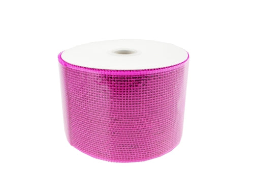 Clearance - 4" METALLIC Floral Mesh Ribbon (25 Yards)