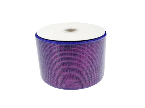 Load image into Gallery viewer, Clearance - 4&quot; METALLIC Floral Mesh Ribbon (25 Yards)
