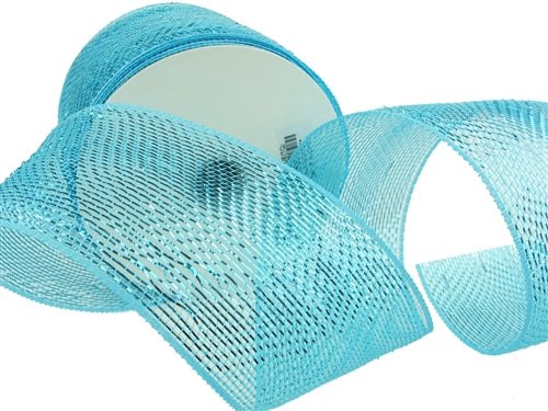 Load image into Gallery viewer, Clearance - 4&quot; METALLIC Floral Mesh Ribbon (25 Yards)
