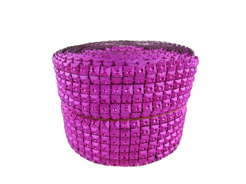 Load image into Gallery viewer, 4.75&quot; SQUARE Diamond Mesh Ribbon Roll (Customizable) (10 Yards)
