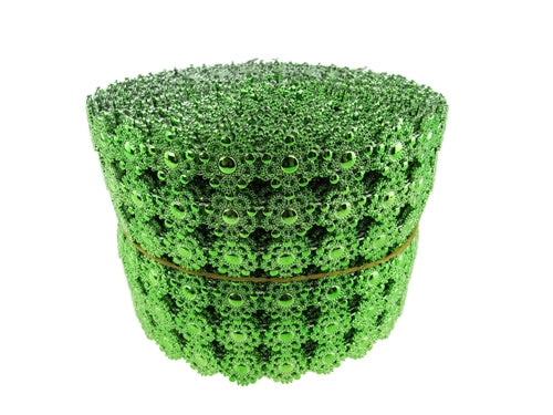 4.75" FLOWER Diamond Mesh Ribbon Roll (Customizable) (10 Yards)