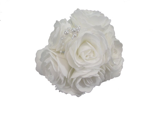 Load image into Gallery viewer, 9&quot; Eva Foam Rose Bouquet with Pearl Spray (1 Pc)
