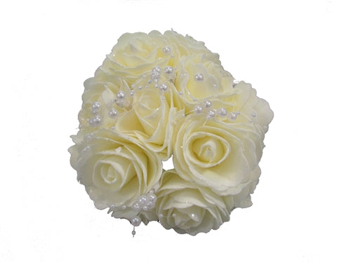 Load image into Gallery viewer, 9&quot; Eva Foam Rose Bouquet with Pearl Spray (1 Pc)
