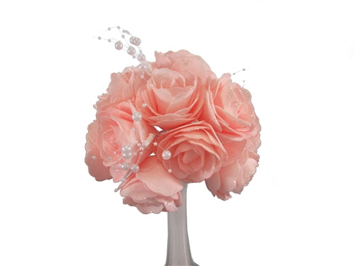 Ramo de rosas de espuma Eva con spray de perlas - 9