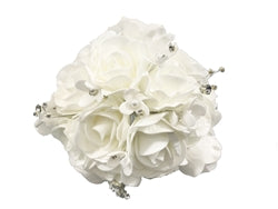 Load image into Gallery viewer, 12&quot; Foam Rose Bouquet with Pearls &amp; Diamond Pins (1 Pc)
