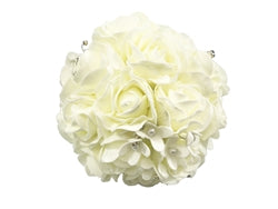 12" Foam Rose Bouquet with Pearls & Diamond Pins (1 Pc)