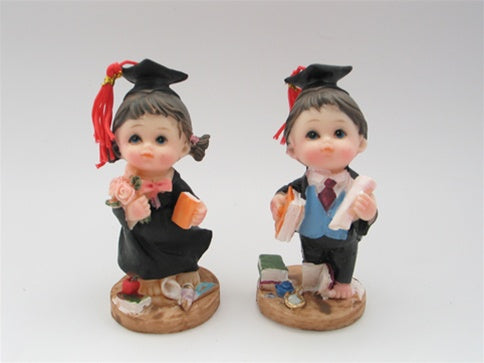 3.25" Poly Resin Graduation Figurines (12 Pcs)
