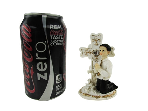 Load image into Gallery viewer, 4&quot; Communion Figurines Praying w/ Cross - Poly Resin #2 (12 Pcs)
