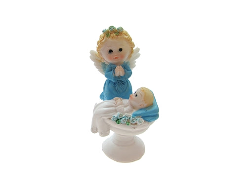 Load image into Gallery viewer, 5&quot; Angel Praying Over Baby - Poly Resin (2 Pcs)
