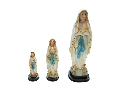 Nuestra Señora de Lourdes sobre Base de Madera - Alta Calidad (1)