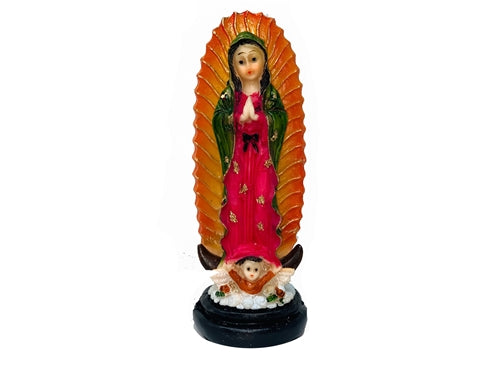 Figurilla de la Virgen de Guadalupe de 6" - Poliresina (1)