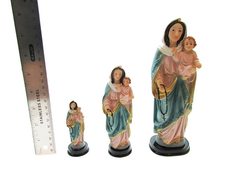 Load image into Gallery viewer, Our Lady of the Rosary on Wood Base - High Quality (1 Pc)
