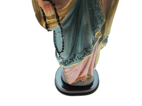 Our Lady of the Rosary on Wood Base - High Quality (1 Pc)