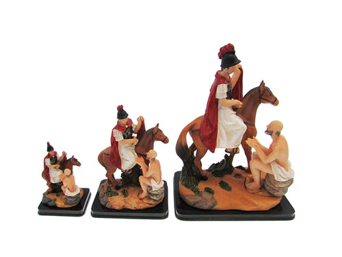 San Martin of Tours on Wood Base - High Quality (1 Pc)