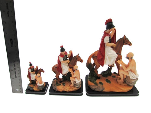 San Martin of Tours on Wood Base - High Quality (1 Pc)