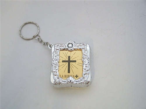 Load image into Gallery viewer, 2&quot; Metallic Keychain w/ Bible Favor (12 Pcs)
