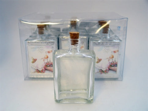 Load image into Gallery viewer, 3.25&quot; Glass Holy Water Bottle Favor - Baby Baptism (12 Pcs)
