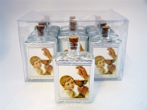 Load image into Gallery viewer, 3.25&quot; Glass Holy Water Bottle Favor - Communion (12 Pcs)
