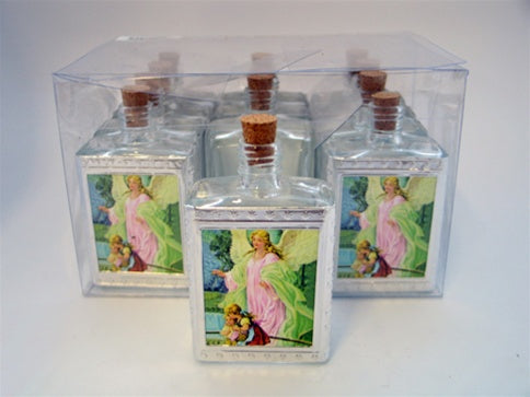 Load image into Gallery viewer, 3.25&quot; Glass Holy Water Bottle Favor - Guardian Angel (12 Pcs)
