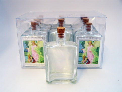 Load image into Gallery viewer, 3.25&quot; Glass Holy Water Bottle Favor - Guardian Angel (12 Pcs)
