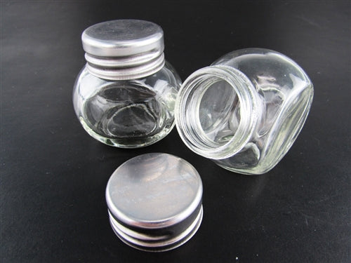 Minifrascos de vidrio de 2" con tapa giratoria (12)