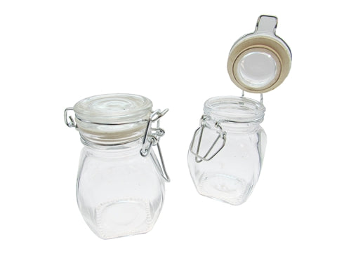 3.5" Mini Glass Favor Jar with Clamp Lid