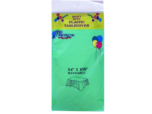 54" x 108" Rectangle Plastic Table Cover (1 Pc)