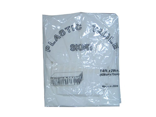 14ft x 29" Plastic Table Skirt (1 Pc)