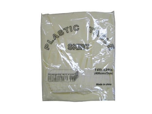 14ft x 29" Plastic Table Skirt (1 Pc)