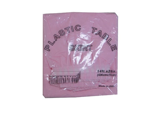 Load image into Gallery viewer, 14ft x 29&quot; Plastic Table Skirt (1 Pc)
