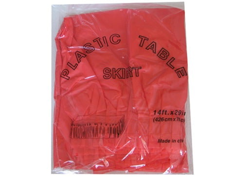 14ft x 29" Plastic Table Skirt (1 Pc)
