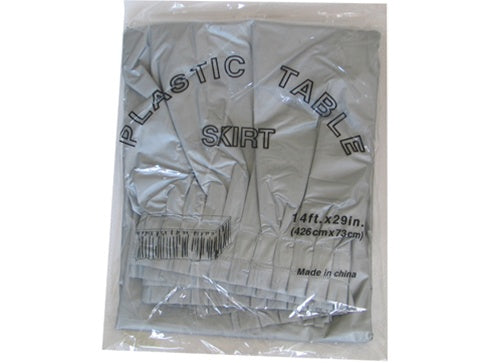 Load image into Gallery viewer, 14ft x 29&quot; Plastic Table Skirt (1 Pc)
