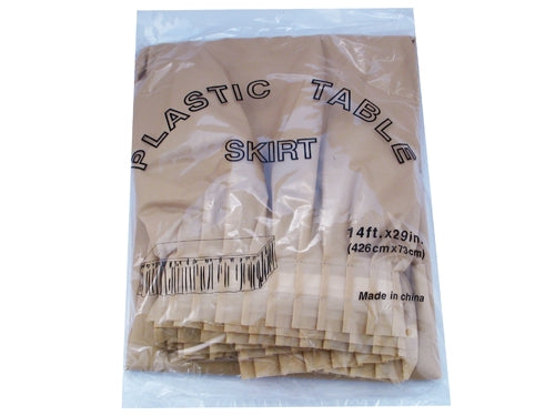 Load image into Gallery viewer, 14ft x 29&quot; Plastic Table Skirt (1 Pc)
