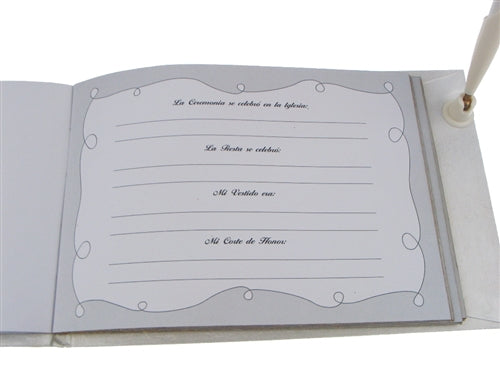 "Mis Quince Anos" - Guest Book w/ Pen - Spanish (1 Pc)