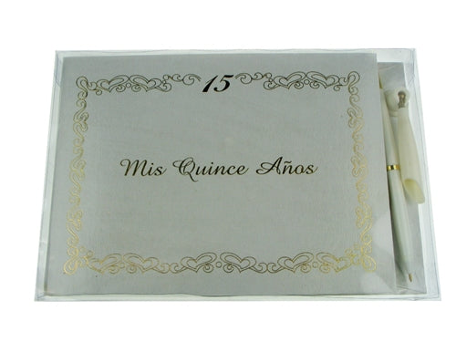 Load image into Gallery viewer, &quot;Mis Quince Anos&quot; - Guest Book w/ Pen - Spanish (1 Pc)
