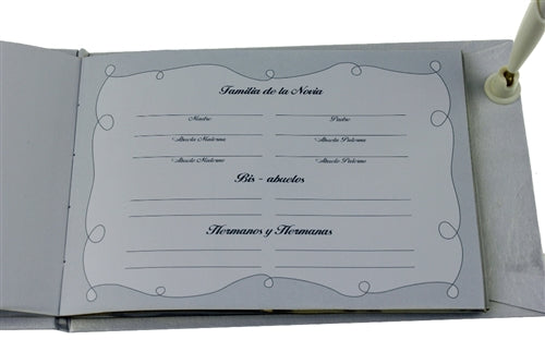 "Nuestra Boda" - Guest Book w/ Pen - Spanish (1 Pc)