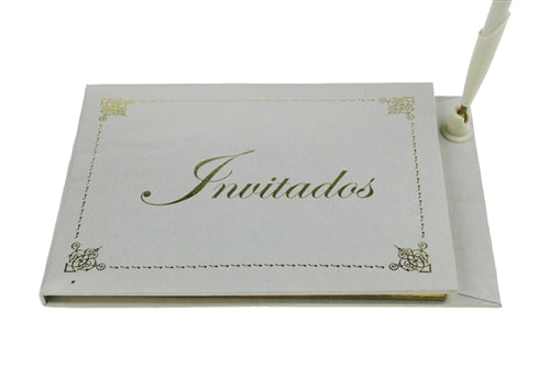 Load image into Gallery viewer, &quot;Invitados&quot; - Guest Book w/ Pen - Spanish (1 Pc)
