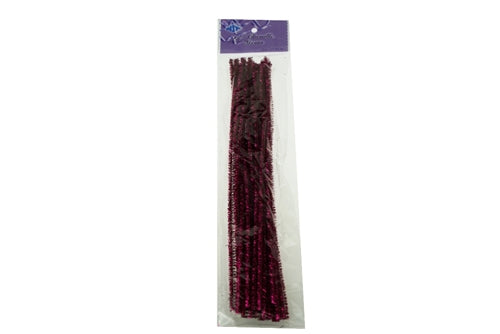 12" Wired Craft METALLIC CHENILLE Stems - Pipe Cleaners (25 Pcs)