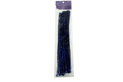 12" Wired Craft METALLIC CHENILLE Stems - Pipe Cleaners (25 Pcs)