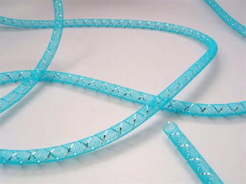Load image into Gallery viewer, Clearance- 3/8&quot; Decorative Nylon Tubes w/ Metallic Inlays (10 Yards)
