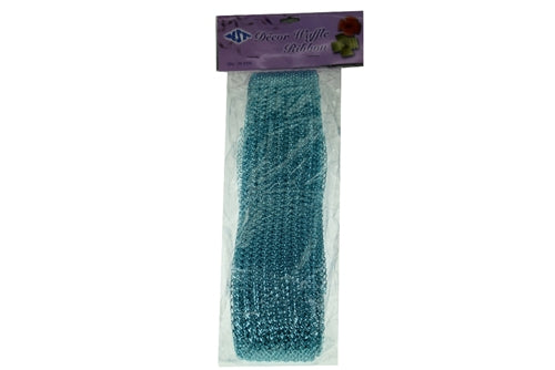 Load image into Gallery viewer, 2.75&quot; Metallic WAFFLE Mesh Ribbon (20 Yards)
