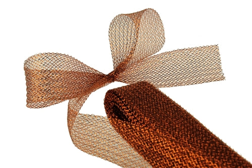 Load image into Gallery viewer, 2.75&quot; Metallic WAFFLE Mesh Ribbon (20 Yards)
