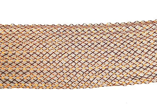 Load image into Gallery viewer, 2.75&quot; Metallic WAFFLE Mesh Ribbon (20 Yards)
