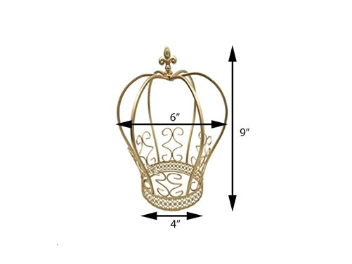 Load image into Gallery viewer, 9&quot; Medium Metal Ornate Crown (1 Pc)

